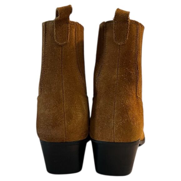 Marc Fisher Yarita Size 10M Brown Suede Pull On Pointed Toe Ankle Bootie - Picture 4 of 13